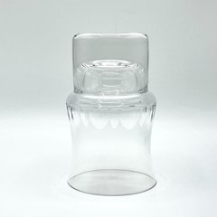 Vintage Pair of MCM Crystal Old Fashioned Whiskey Glasses Heavy Optic Lens Base