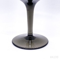 Vintage Smoked Wine Glass, Hand Blown Handmade | 16cm Height
