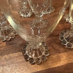 Vintage Anchor Hocking Boopie Clear Gold Rimmed 2oz Cordial Bar Glasses Set 7