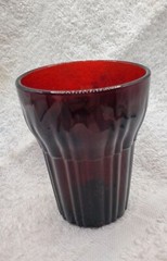 Royal Ruby Red Juice Glass – Anchor Hocking Old Cafe Pressed Glass Pattern