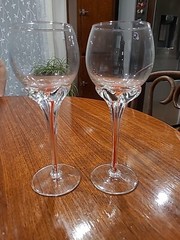 Belfor crystal Very Tall 11 Inch Wine Glasses Orange