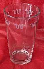 King Ranch Clear Glass Etched Running W Logo Tumbler Drinking