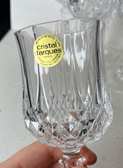 (10) Cristal D’ Argues Longchamp Wine Glass Stemware 6.5″ EXCELLENT