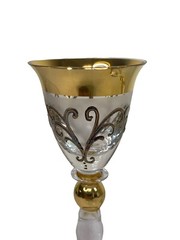 Vintage MEDICI FOOTED WINE GOBLET GLASS Pair Of Two
