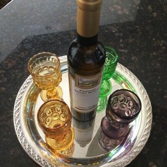 VTG Moon & Stars 4 1/2″ Multicolor Trio Stemware by Smith Glass +1 Unique