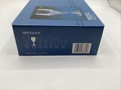 Cristal d’Arques Wine Glasses Set of 4 Bretagne Pattern 6.5 Inch BNIB