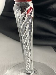 Crystal Air Twist Stemware Red Large Martini Glass Goblet Accent Home Decor