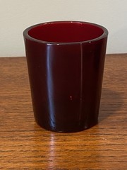 8 Pc Anchor Hocking Royal Ruby Red Glasses = 2 Tumbler, 5 Juice + Votive Holder