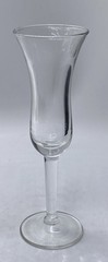Modernist, Minimalist Set Of 5 Vintage Clear Glass 6″ Tulip Aperitif Glasses
