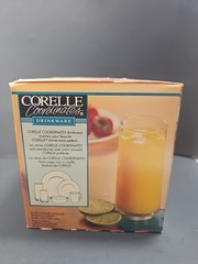 4 CORELLE «Friendship» 5 7/8″, 16 OZ COOLER GLASSES – New Rare Vintage 90’s