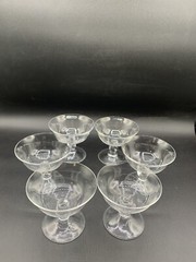 Daum France Orval Sherbert Wine Champagne Cups-Set Of 6
