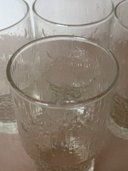 4 IITTALA ASLAK 5.75″ Icicle Look Highball Glasses – Finland – Tapio Wirkkala