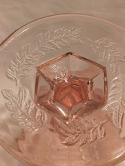 Vintage L.G. Wright Glass Madonna Inn Pink Wild Rose Water Goblet 6.5″
