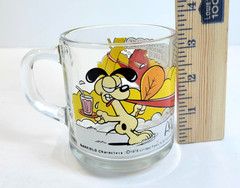 Vintage 1978 McDonald’s Garfield Odie Anchor Glass Mug Tumbler Retro Coffee Cup