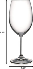 Elegant Crystal Goblet Glass Set of 6 – 24 Oz, Made in Europe