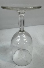 1 Crystal Wine Glass Clear 6″ H x 2 3/4″ W Base Vtg 6 oz