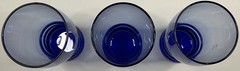 Set of 3 Libbey Bangles Cobalt Blue 16 oz Cooler Glass Tumblers~6.25″~Heavy base