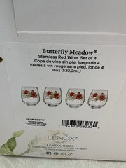 Lenox Butterfly Meadow Stemless Red Wine Set Of 4
