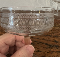 Vintage Delicate Stemmed Coupe Champagne Pedestal Glasses – Set of 3