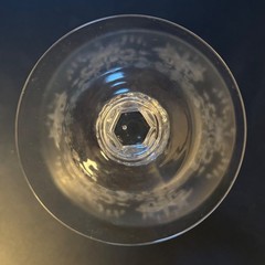 Vintage Heisey Diamond H Orchid Etch Sherbet Champagne Coupe Elegant Glass