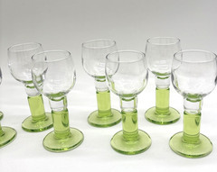 11 Lime Green Stem Liqueur or Port Glass Bormilio Rocco Limocino Goblet Cordial