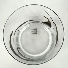 Krosno Poland Silver Overlay Narwhal Old Fashioned Whiskey Glass
