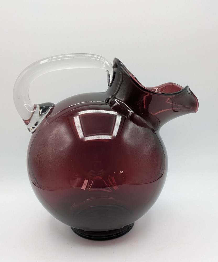 Cambridge Amethyst Tilted Water Pitcher 80 oz Stem 3400 Clear Handle Display Onl