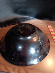 Vtg-Anchor Hocking Glass CO-Royal Ruby Large Round Salad Bowl-11.5″ Diameter