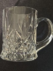 4-CRISTAL D’ARQUES DURAND Chantilly Taille Beaugency MUG Glass SET Coffee France