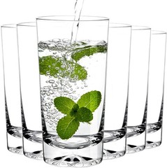 Set of 6 Elegant 16oz Crystal Highball Glasses – Perfect for Entertaining
