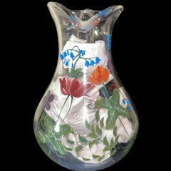 Oneida Crimson Bloom Hand Painted Floral Iced Tea Pitcher