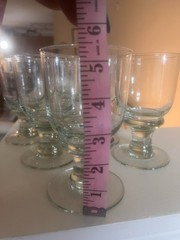 6 Williams-Sonoma VERT Green La Mediterranea 5 ½» Wine Goblets Glasses Spain