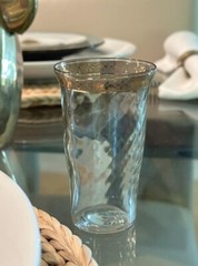 Vintage Rare Gold Rim Clear Optic Juice Cocktail Glasses 4” ~ Set Of 4