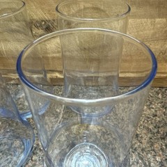 4 MCM Vintage Set of 4 Libbey IMPROMPTU Azure Blue Glasses Drink Glasses 12 oz