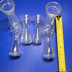 Unmarked 6-Piece Clear Glass Cordial Glass Set – 1 oz Capacity, Glass