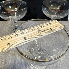 Vintage West Germany Gold Rimmed Crystal Champagne Stemware Glasses – New!
