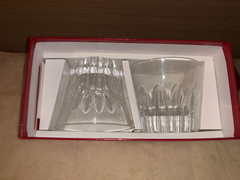 Baccarat Etna Rocks Glass Tumbler Rock Glasses with 2 boxes Gift Size 9.5×7.5cm