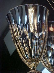 1 OF LAST2 SETS 6 FAB 4oz Crystal Wine Glasses «RING» STEM FRANCE NIB SIGNED!