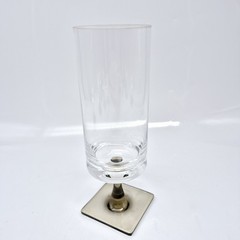 Vintage Georg Jensen Rosenthal MCM Berlin Linear Smoke Base 8″ Tall Glass