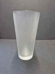 Grey Goose 6.75″ Frosted Glass Tumbler Etched Cut to Clear Grey Goose Logo