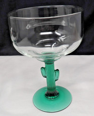 2 Vintage Retro Libbey Glass Company Juniper 16oz Cactus Margarita Glass 6 1/4″