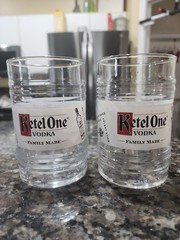 Pair Of Ketel One 16 oz Vodka Glasses With Bloody Mary Recipe
