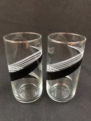 Vintage Libbey Swirl Atomic Highball Cocktail Glasses Lot of 4 Drinkware