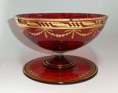 Gold Ruby Table Centerpiece Bowl Circa 1825 AL-27