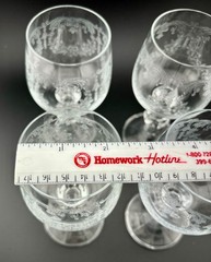 Vintage Cascade Czech crystal Bohemia Water/Wine liquor Glasses ~set Of 4