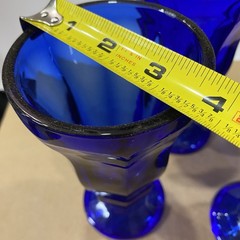 Vintage Anchor Hocking Cobalt Blue Parfait Milk Shake Sundae Glass Tumbler