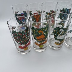 Indiana American Glass #2350 Twelve Days of Christmas Glasses 12 oz COMPLETE SET