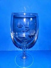 Set 8 Extremely Rare New??? Etched Wine Glasses With Leaves & Grapes (27a-dr)