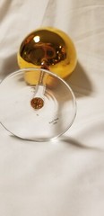 Vintage Christmas Shop Gold Goblets Wine Glasses Set Of Two