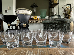 Set 10 Cristal Sevres France Mila Double Old Fashioned Glasses Signed XLNT HTF
